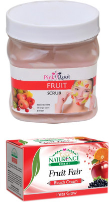 

Pink Root FRUIT SCRUB 500ML WITH NATURENCE FRUIT BLEACH 200G(Set of 2)