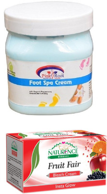 

Pink Root FOOT SPA CREAM 500ML WITH NATURENCE FRUIT BLEACH 200G(Set of 2)