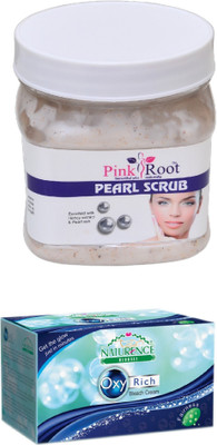 

Pink Root PEARL SCRUB 500ML WITH NATURENCE OXY RICH BLEACH 230G(Set of 2)