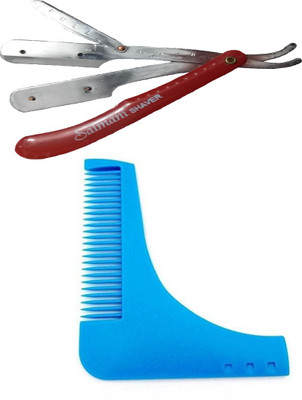 

JAGTEK Combo Of Stainless Steel Shaving Razor With Plastic Handle Black color / Razor For Salons And (BLUE) Beard Shaping Tool For Beard New Styling(Set of 02)