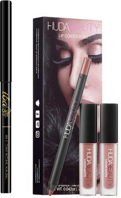 

iba halal care GIRLS PACK WITH INTENSE BLACK 24 HR SMUDGE PROOF KOHL KAJAL WITH 2 LIQUID MATTE MINIS LIPSTICK WITH LIPS CONTOUR PACK(Set of 2)