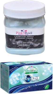 

Pink Root CHARCOAL CREAM 500ML WITH NATURENCE OXY RICH BLEACH 230G(Set of 2)