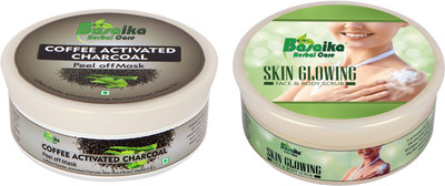 

Basaika Herbal Care Combo Pack of 2 ( Coffee activated Charcoal peel of mask & Skin glowing face & body scrub ), 50gms each(Set of 2)