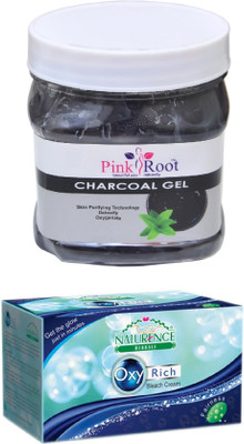 

Pink Root CHARCOAL GEL 500ML WITH NATURENCE OXY RICH BLEACH 230G(Set of 2)
