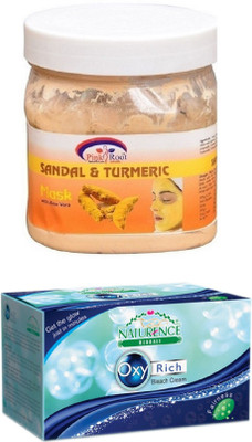 

Pink Root SANDAL MASK 500ML WITH NATURENCE OXY RICH BLEACH 230G(Set of 2)