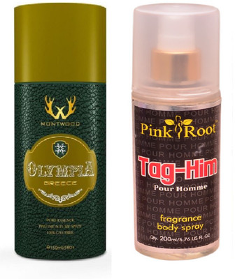 

Pink Root TAG HIM MIST WITH MONTWOOD OLYMPIA GREECE DEO 150ML(Set of 2)