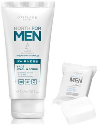 Oriflame Sweden North For Men Soap + Face Wash combo(Set of 2)