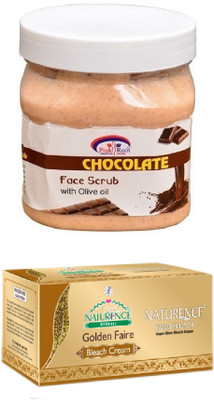 

Pink Root CHOCOLATE SCRUB 500ML WITH NATURENCE GOLD BLEACH 200G(Set of 2)