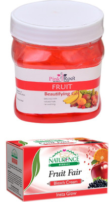 

Pink Root FRUIT GEL 500ML WITH NATURENCE FRUIT BLEACH 200G(Set of 2)