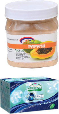 

Pink Root PAPAYA SCRUB 500ML WITH NATURENCE OXY RICH BLEACH 230G(Set of 2)