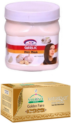 

Pink Root GARLIC MASK 500ML WITH NATURENCE GOLD BLEACH 200G(Set of 2)