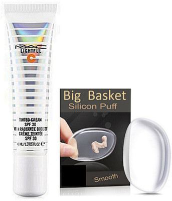 

big basket Silicon Puff, Mac Lightfull Tinted Cream(Set of 2)