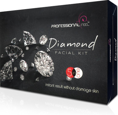 

Professional Feel Diamond Facial Kit, Premium Range For Fairness, Whiting, Skin, Instant Glow, Way to use facial kit, Fairness, Whiting, Skin, Instant Result Without Damage Skin (Set of 5) 250 g