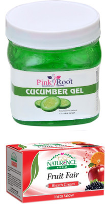 

Pink Root CUCUMBER GEL 500ML WITH NATURENCE FRUIT BLEACH 200G(Set of 2)