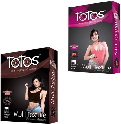 

TOTOS CHOCOLATE&STRAWBERRY MULTI TEXTURE DOTTED FOR MEN CONDOM Condom(Set of 2, 20S)