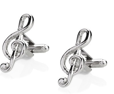 Shining Jewel Brass Cufflink Set(Silver)