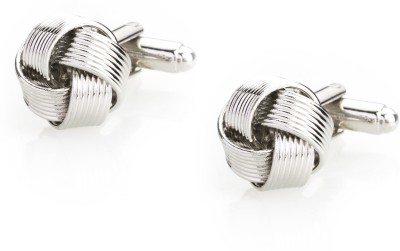 Shining Jewel Brass Cufflink Set(Silver)