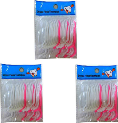 

Shopfleet Dental Floss Toothpick Teeth Cleaning Tool (Pack of 3)(Pack of 3)