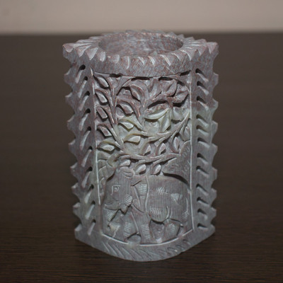 

SPECILA 1 Compartments Soap Stone Pen Stand(Natural Soap Stone)