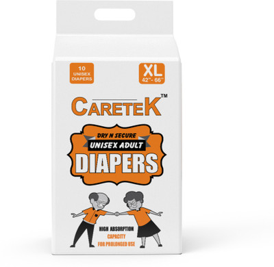 

CARETEK Tab-Style Diapers Adult Diapers - XL(10 Pieces)