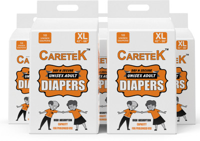 

CARETEK Tab-Style Diaper XL 50 Adult Diapers - XL(50 Pieces)
