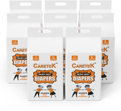 

CARETEK Tab-Style Diaper L 80 Adult Diapers - L(80 Pieces)