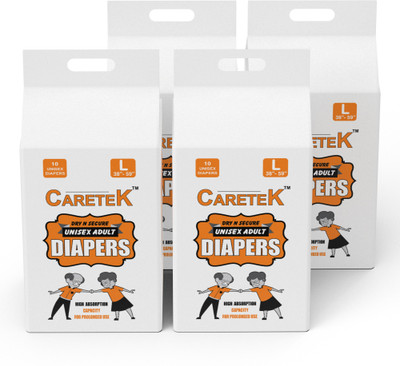 

CARETEK Tab-Style Diapers L 40 Adult Diapers - L(40 Pieces)