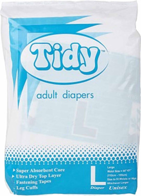 

Tidy Adult Diaper, Unisex Super Absorbent - Leg Cuffs Adult Diapers - L(10 Pieces)