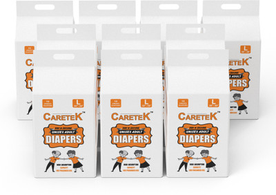 

CARETEK Tab-Style Diaper L 100 Adult Diapers - L(100 Pieces)