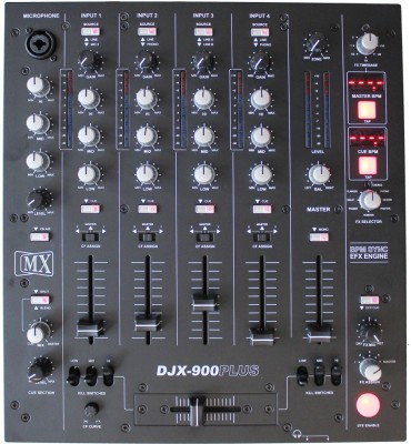 

MX Pro Mixer DJX750 Professional 5 Five Channel DJ Mixer with Advanced Digital Effects and BPM Counter Wired DJ Controller