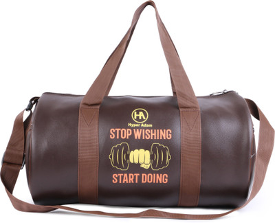 

Hyper Adam 16 inch Stylish Trendy Gym Bag With Two Side Pocket, Travel Duffel Bag(Brown)
