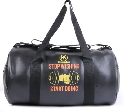 

Hyper Adam 16 inch Stylish Trendy Gym Bag With Two Side Pocket, Travel Duffel Bag(Black)