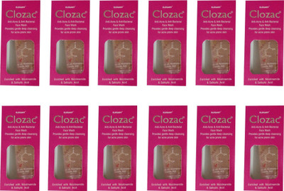 

Elegant CLOZAC ANTI ACNE (ANTI PIMPLES) & ANTI BACTERIAL) FACE WASH PACK OF 12*60 ML Face Wash(60 ml)