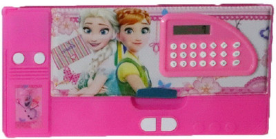 

Parteet Multifunctional Jumbo Dual Side Magnetic Multipurpose Pencil Box With Calculator For Kids(Frozen) Geometry Box(Multicolor)