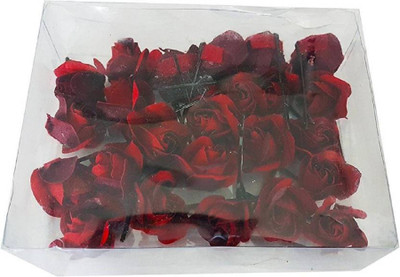 

INAAYA Wedding Bridal Red Flower Hair Pins For Women, 24 Pcs, Maroon Hair Accessory Set(Maroon)