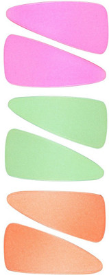

ABHI Solid Glossy Smooth Triangular Shape 6Pcs - (3 Pair) Tic Tac Clip(Multicolor)