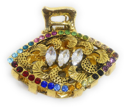 

Khubsurat Metal Hair Clutcher Hair Claw, Hair Clip(Gold)