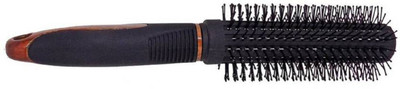 

INAAYA Round Hair Brush With Soft Tip Bristles For All Types Hair Use For Home And Saloon Use, 45 Grams, Black, Pack Of 1