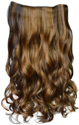 

INAAYA Curly Extension used For girls And Women With Clips, Brown Hair Extension