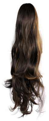 

Blossom Clutch Extension brown and gold highlighted Hair Extension