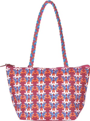 

Jute Cottage Hand-held Bag(Pink)
