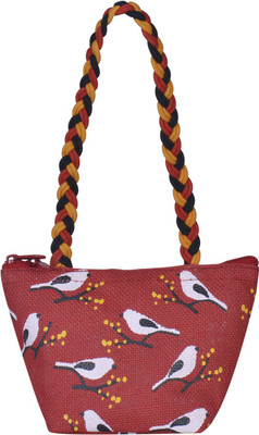 

Jute Cottage Hand-held Bag(Red)