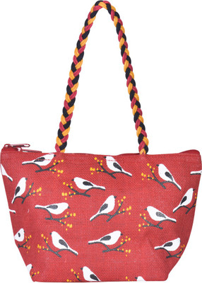

Jute Cottage Hand-held Bag(Red)