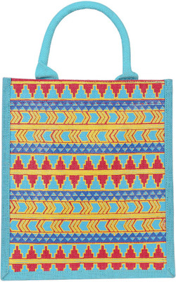 

Jute Cottage Hand-held Bag(Blue)