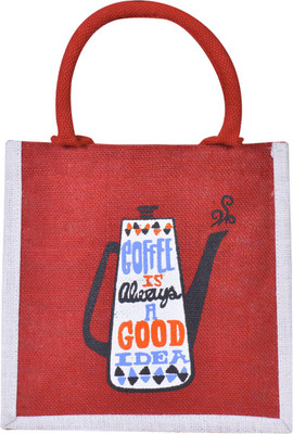 

Jute Cottage Hand-held Bag(Red)