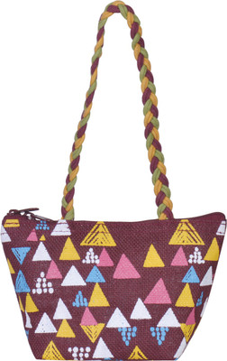 

Jute Cottage Hand-held Bag(Maroon)