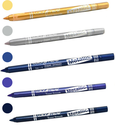 

Color Fever shocking color kajal(golden, silver, navy blue, purple, party blue)