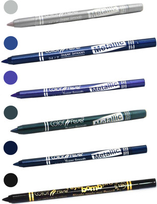 

Color Fever shocking color kajal(silver, navy blue, purple, dark green, party blue, black)