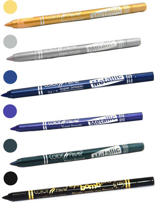 

Color Fever shocking color kajal(golden, silver, navy blue, purple, dark green, black)