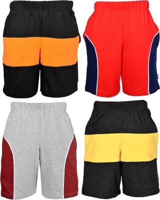 

Gkidz Short For Boys Casual Solid Cotton(Multicolor, Pack of 4